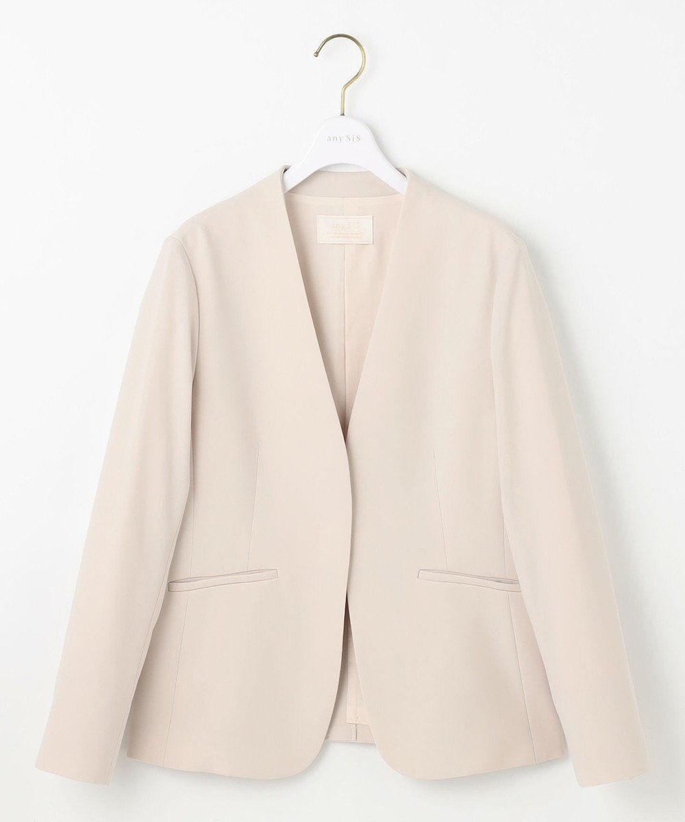 ANY SIS S 【洗える】セレモニーダブルクロス カラーレス ジャケット 