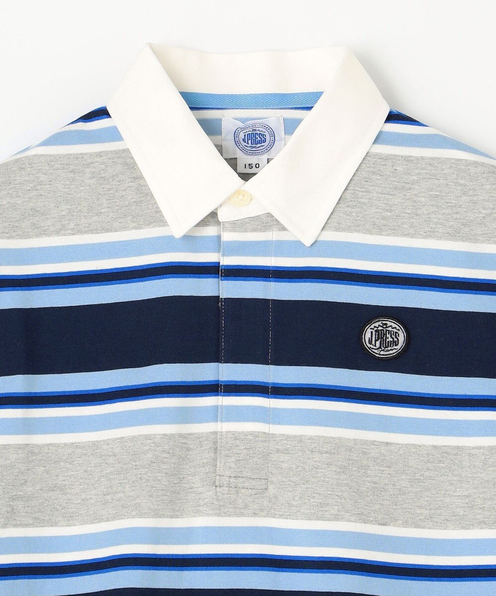J.PRESS KIDS 【140-170cm】マルチボーダー 半袖ポロシャツ 