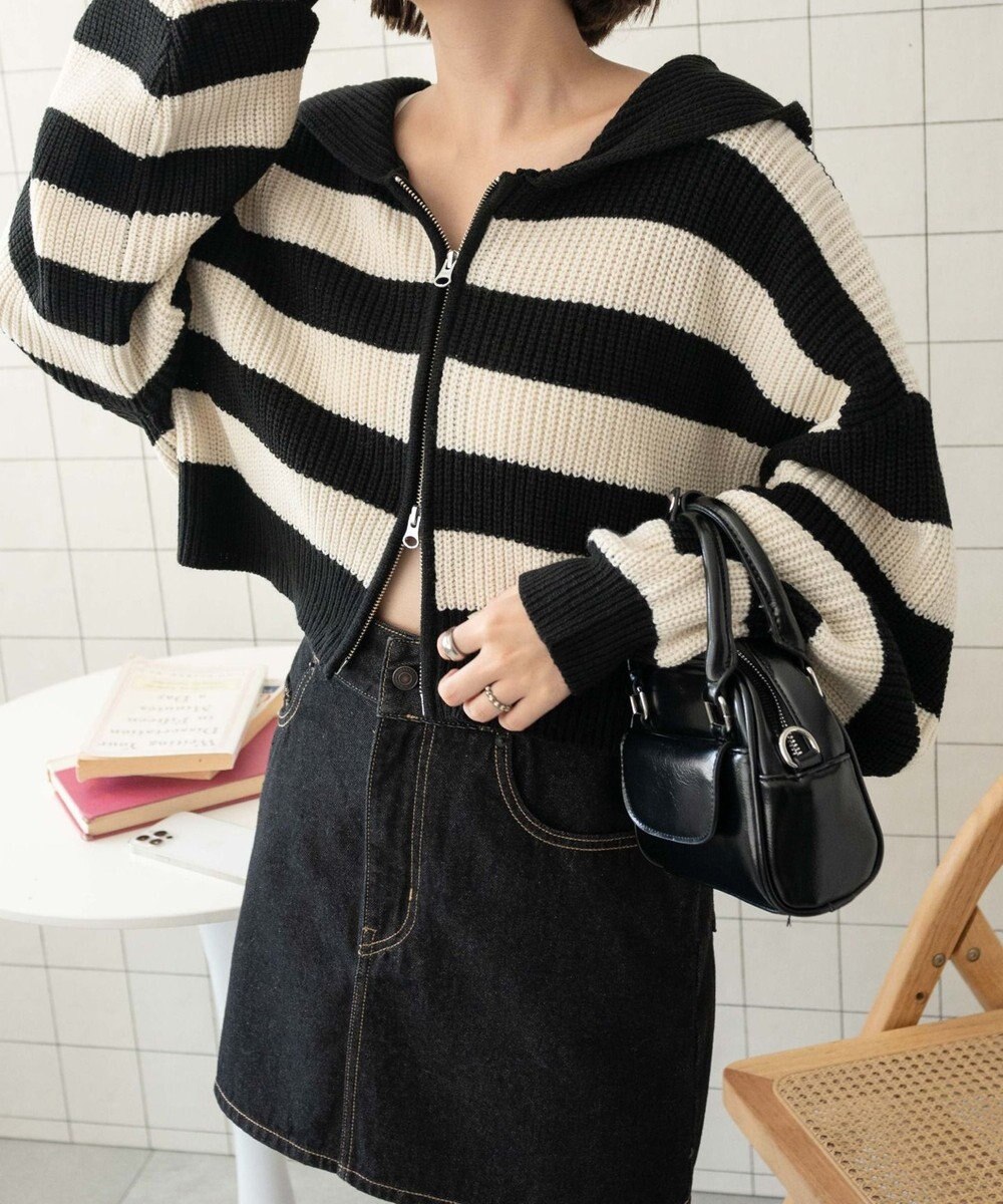 WEGO ダブルジップニットパーカー 