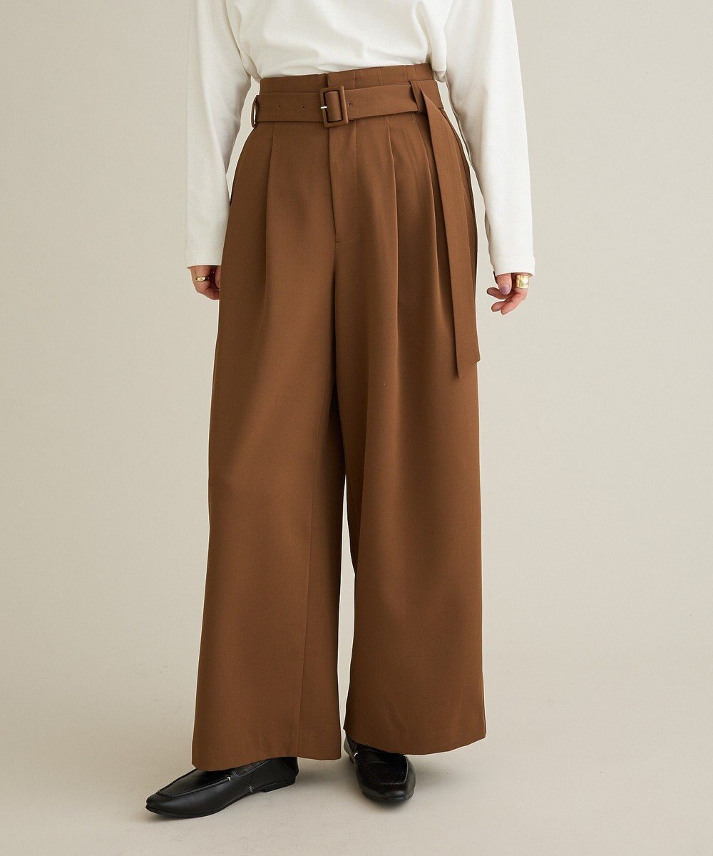 CRAFT STANDARD BOUTIQUE ハイウェストベルトワイドパンツ 