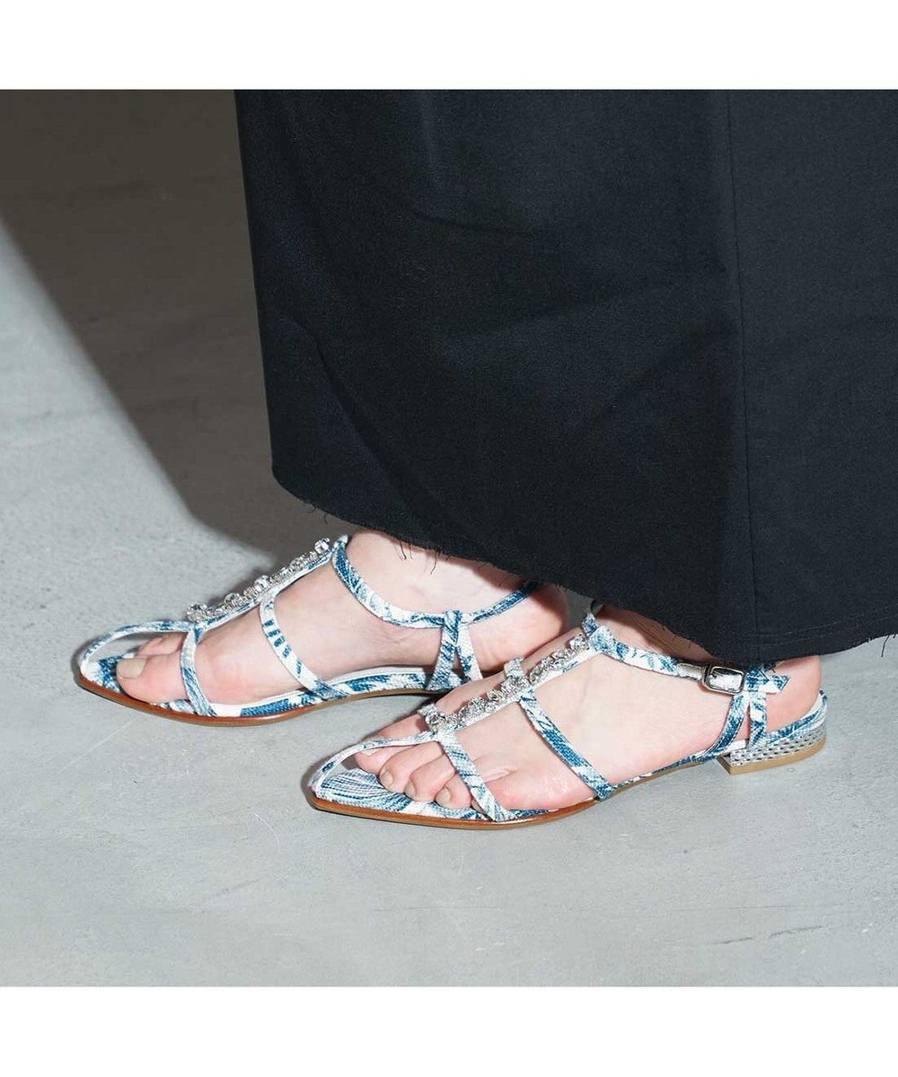 MODE ET JACOMO <MODE ET JACOMO>ポインテッドトゥTストラップサンダル 