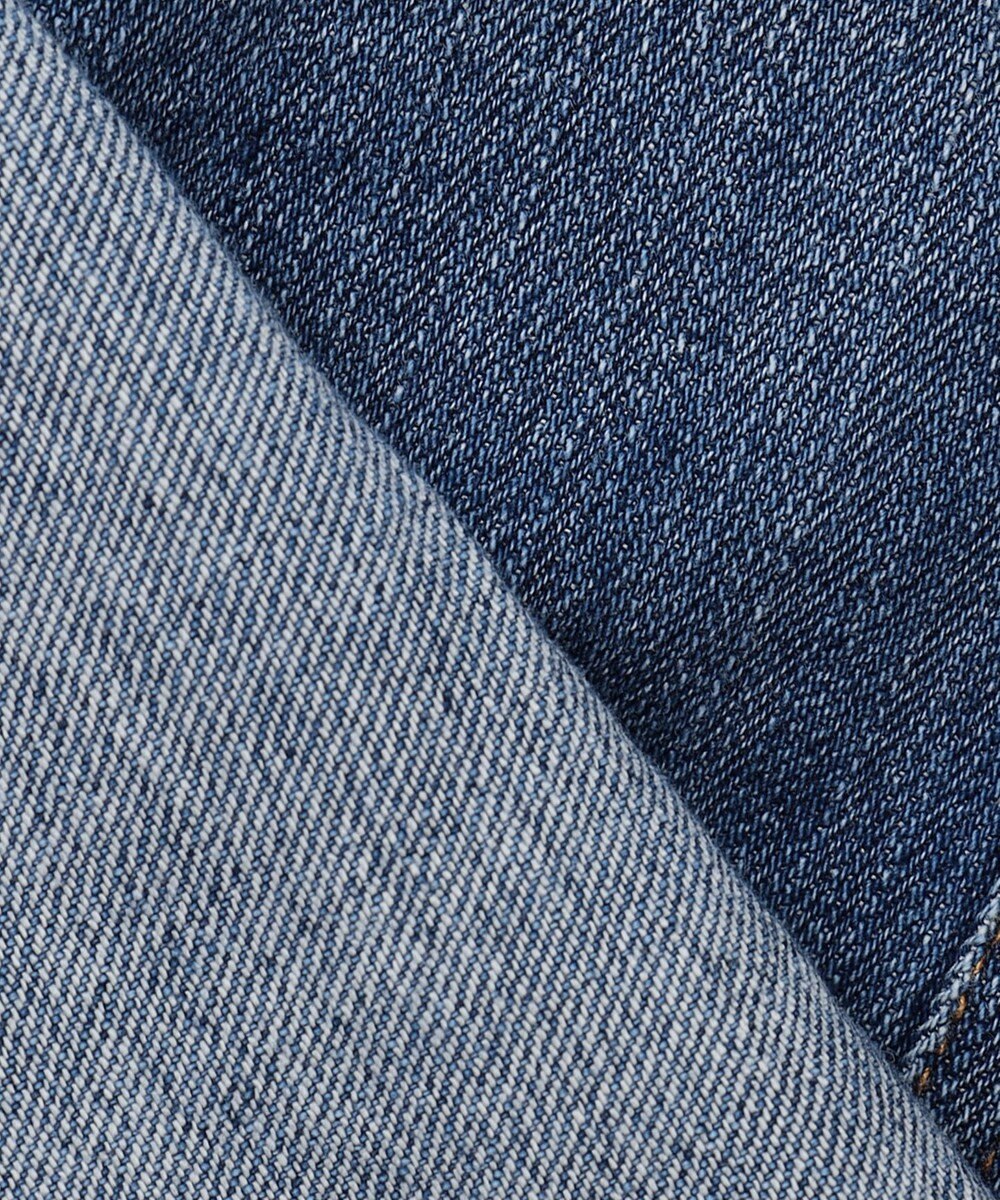 ANY 【洗濯機可能・ストレッチ】ノーカラー デニムジャケット 