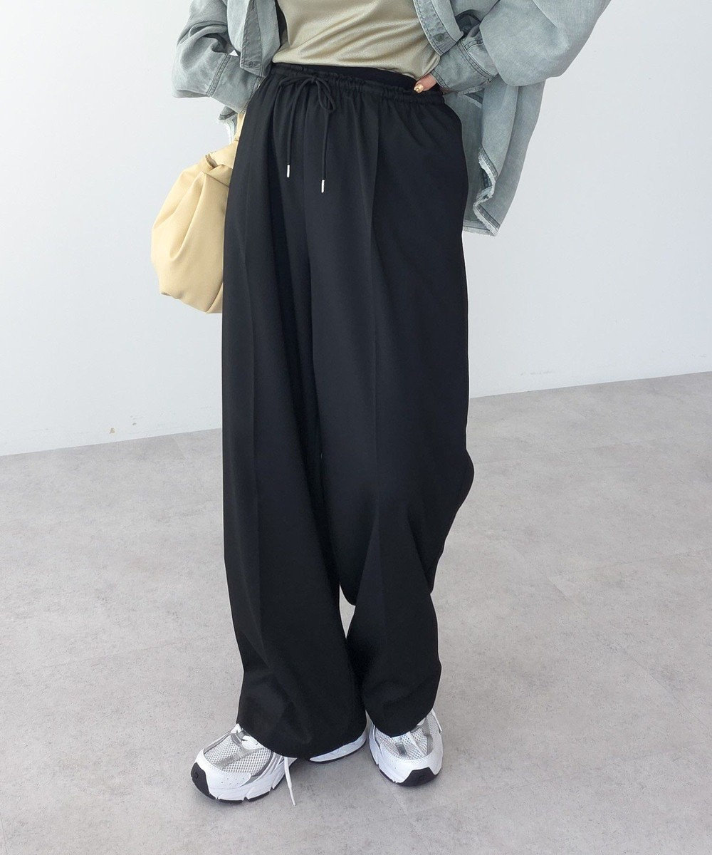 Green Parks ウエストレイヤードワイドパンツ 