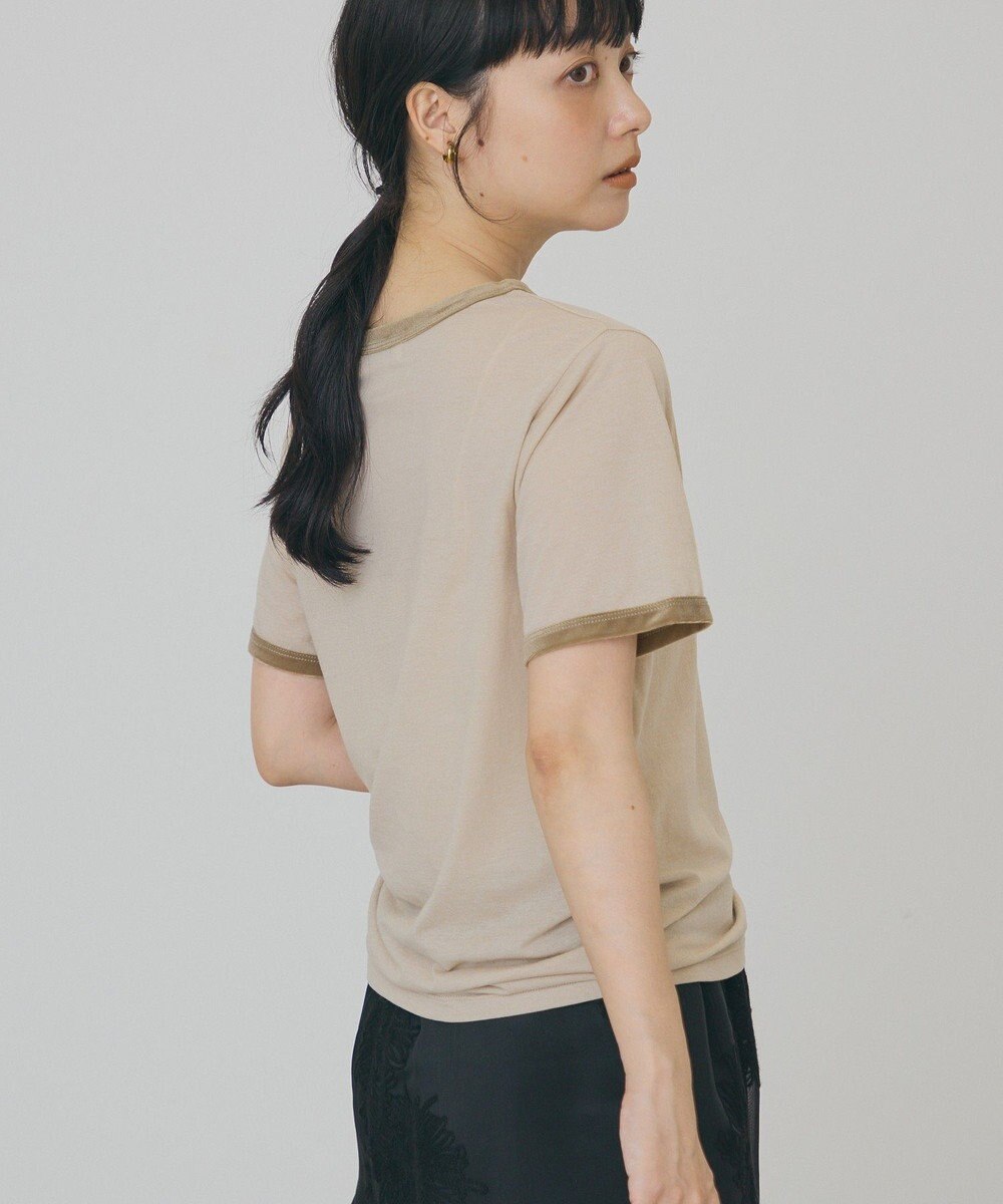 AMERICAN HOLIC シアーベロアリンガーTシャツ 