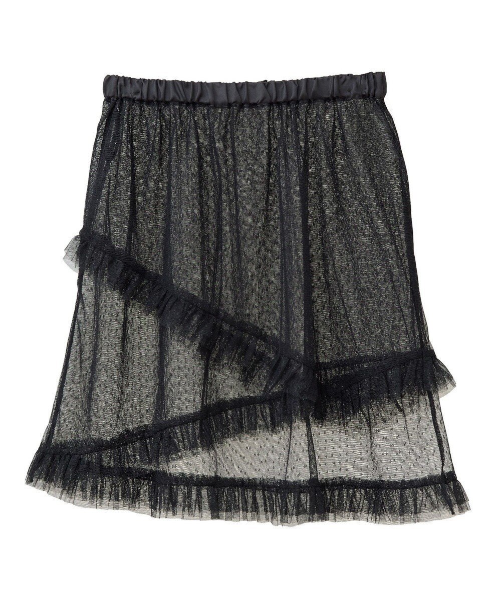 earth music&ecology ドットチュールスカート 