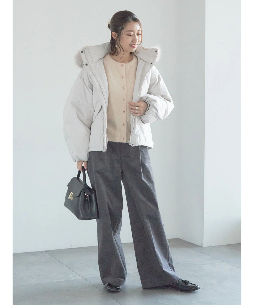 Te chichi ラメシャギークルーネックカーディガン 