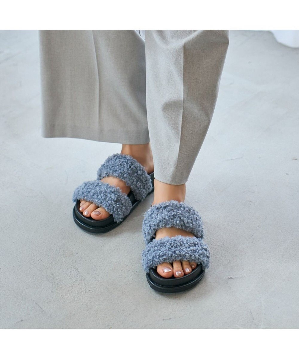 MODE ET JACOMO <carino>エコファーもこもこサンダル 