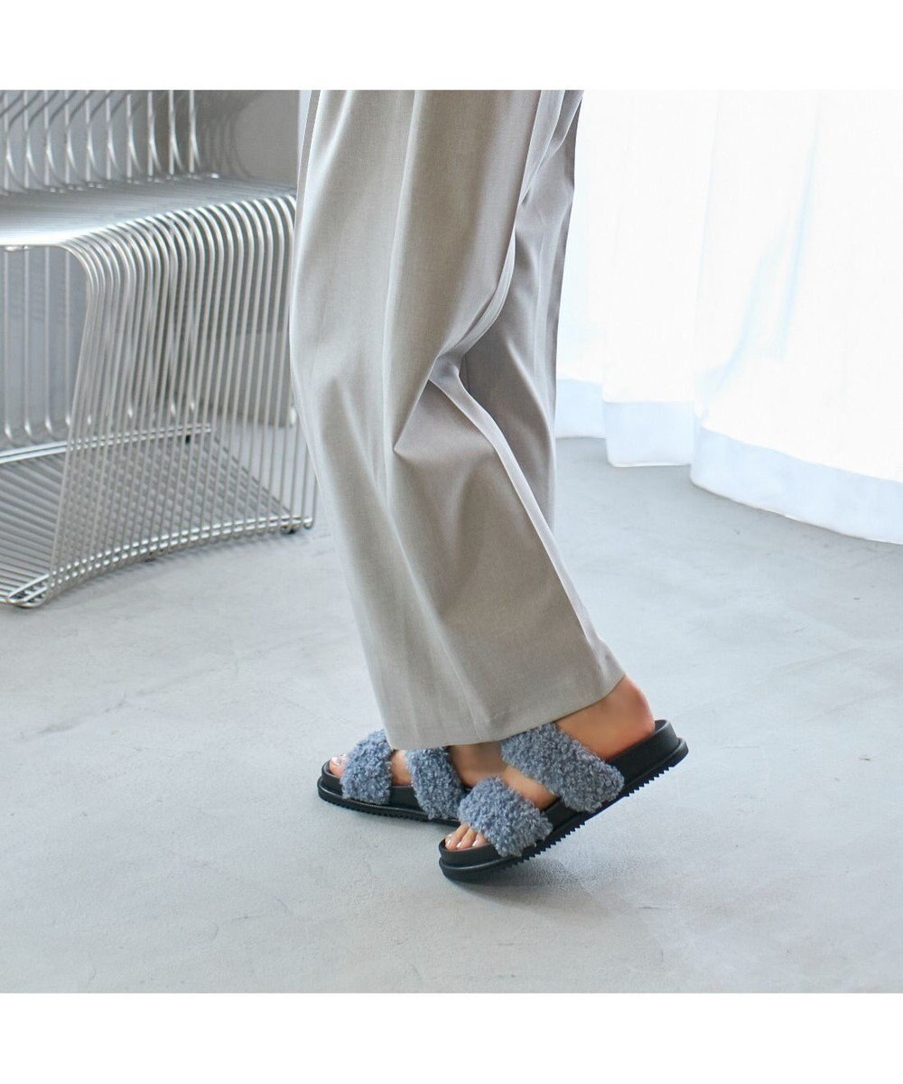 MODE ET JACOMO <carino>エコファーもこもこサンダル 