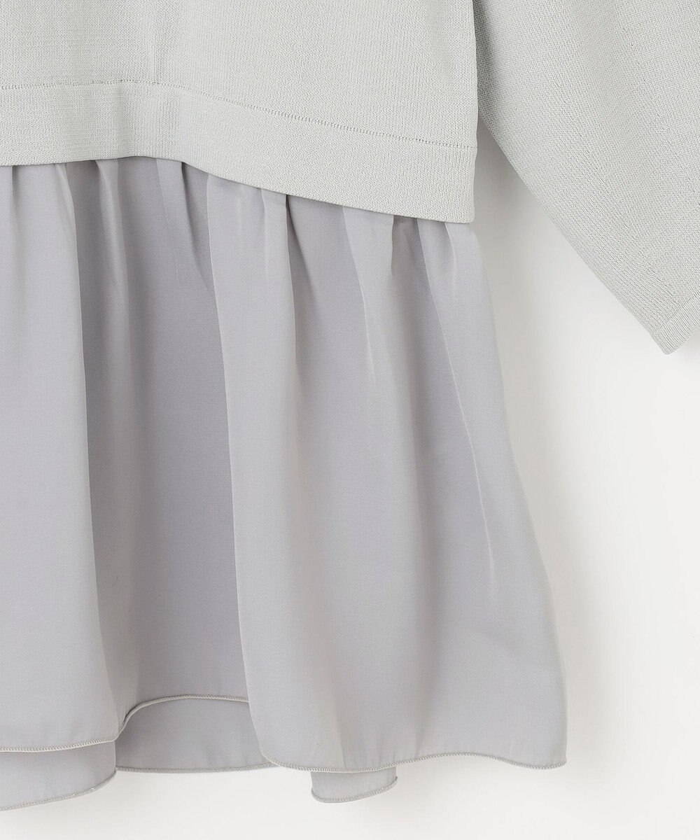 ANY SIS 【洗える】ファブリックコンビ ニット 