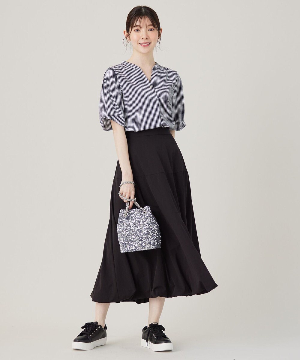 ANY SIS S 【洗える】ピケチェックT ブラウス 