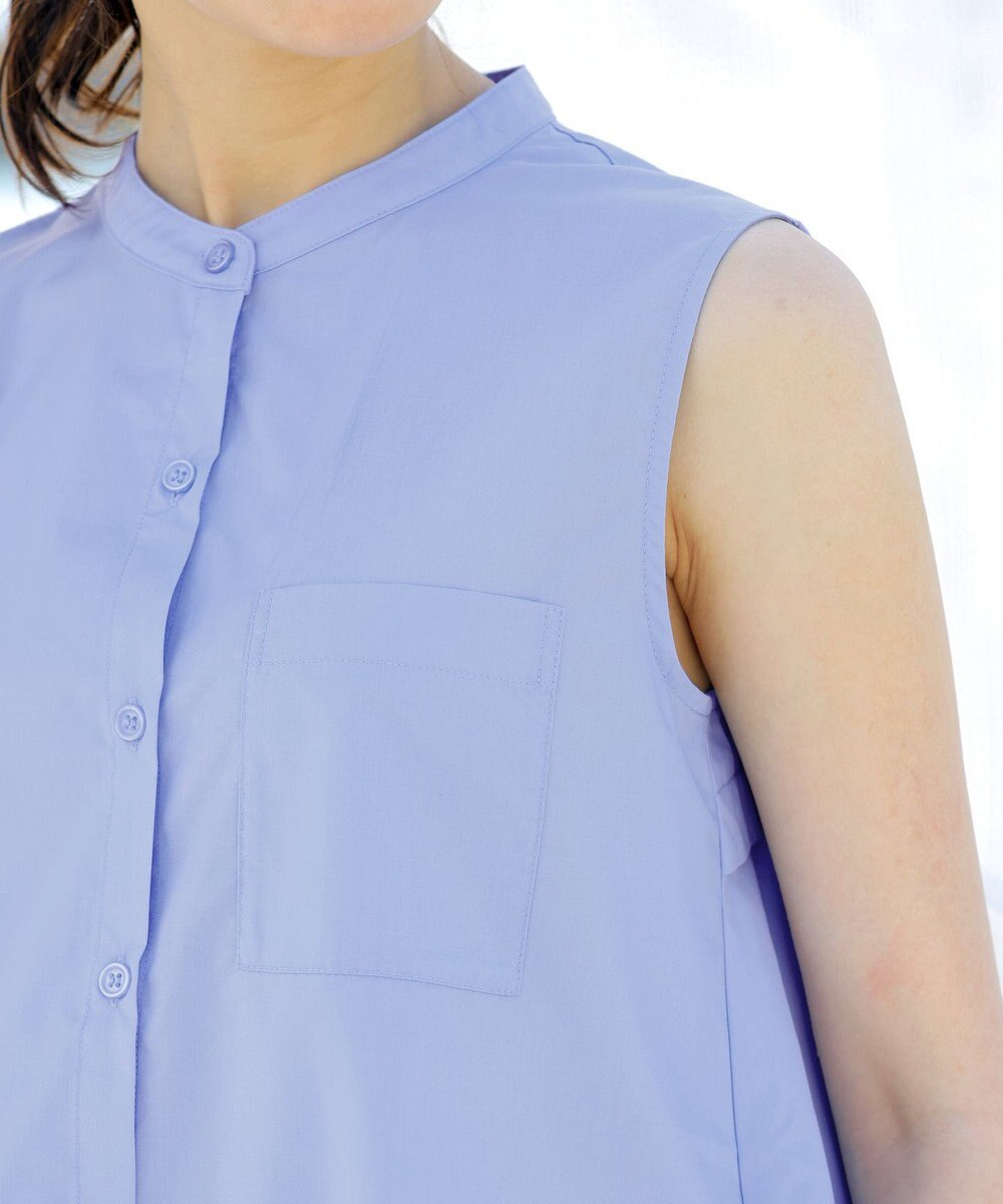 Tiaclasse 【洗える】ノースリーブ後ろタックティアードブラウス 