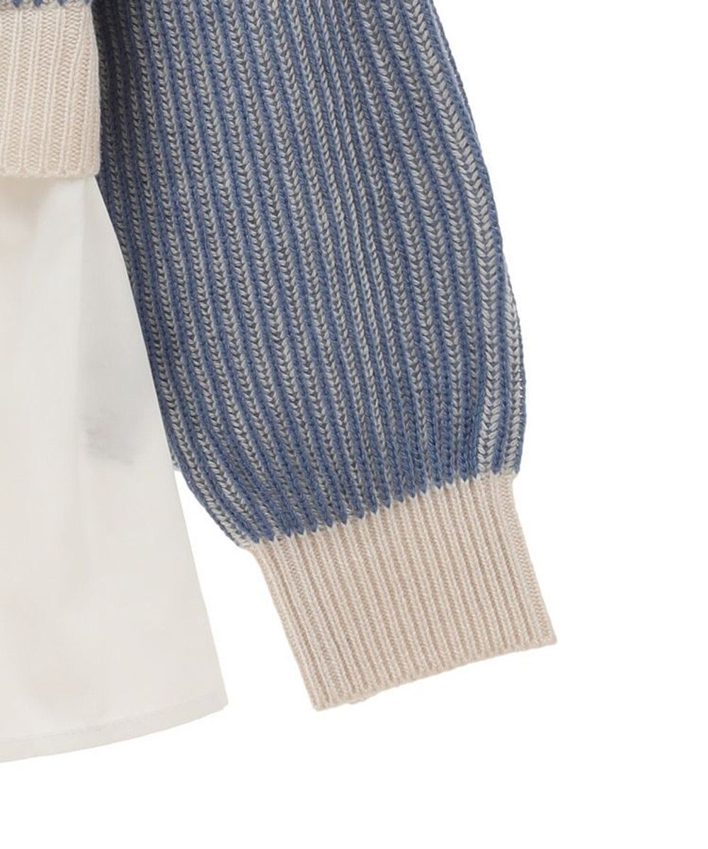 Green Parks 配色リブドッキングチュニック 