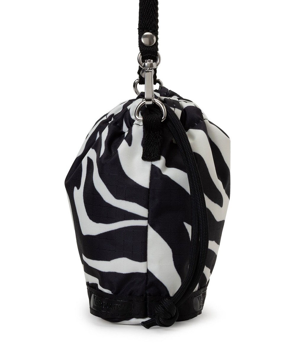 LeSportsac DRAWSTRING BUCKET CHARM/クリームブラックゼブラ 