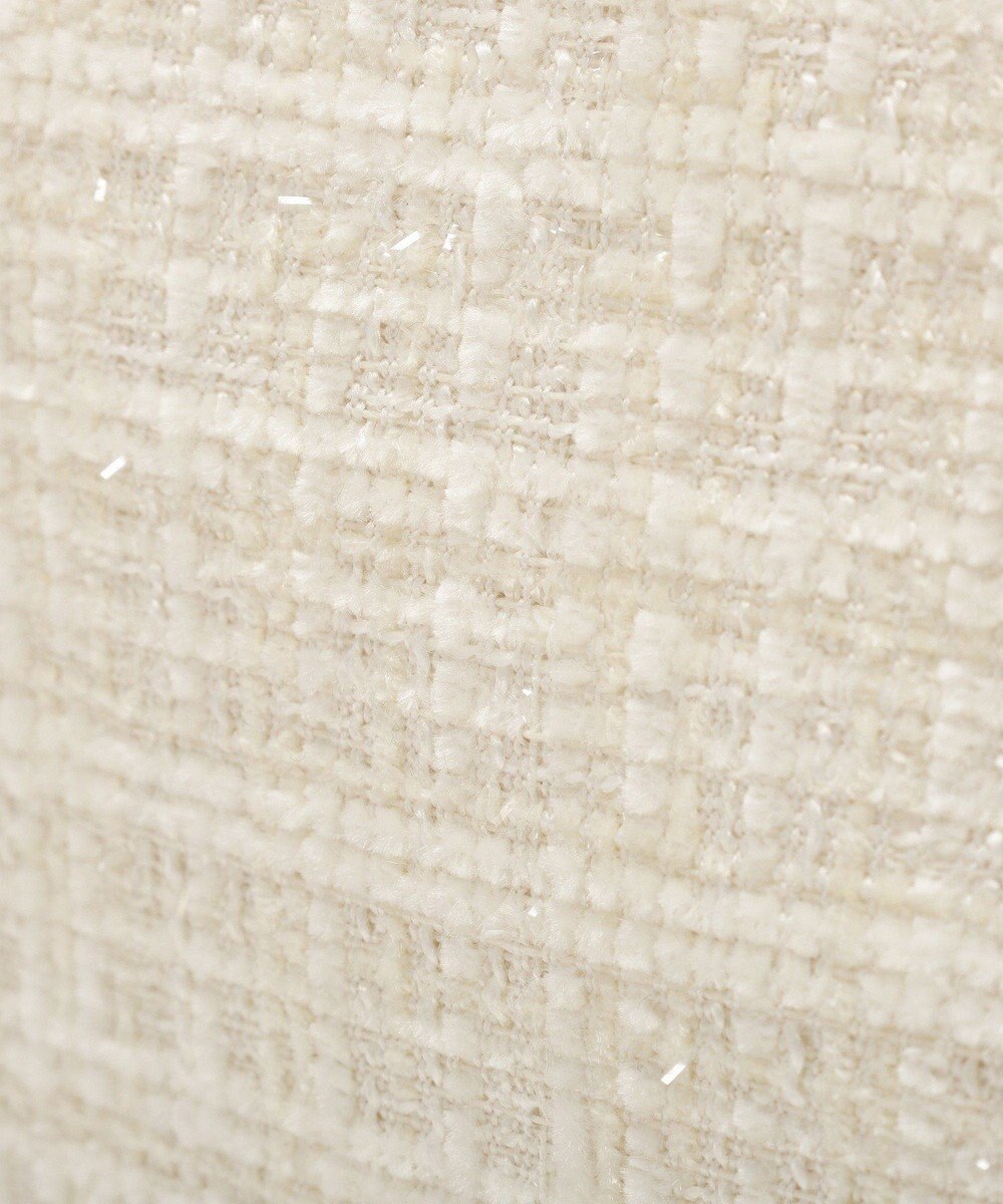 Maison de FLEUR ツイードフリルハンドルスクエアトートバッグ 