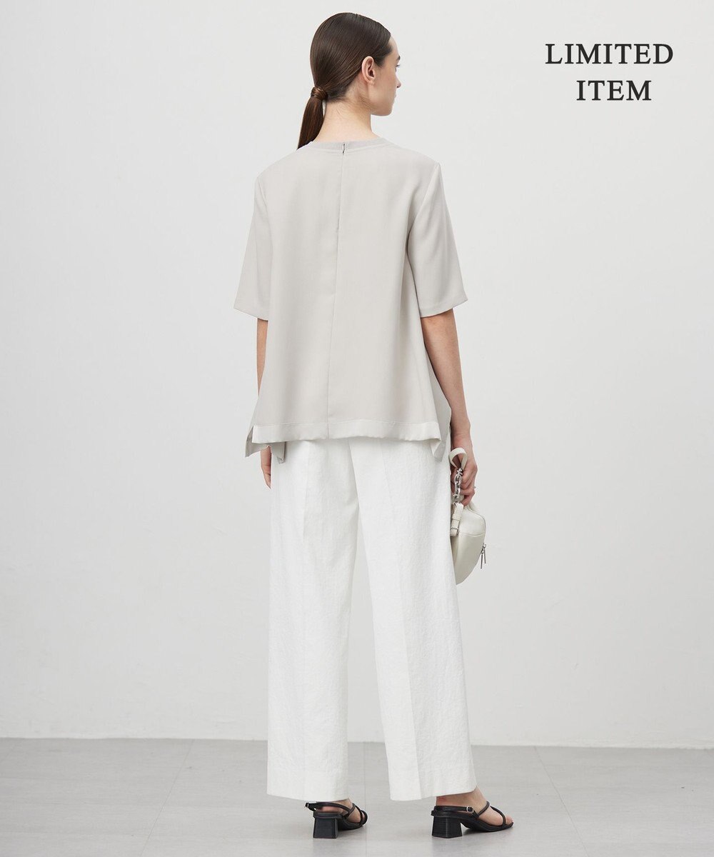 ICB L 【WEB限定・UVケア・速乾・洗える】 FluidBackSatin  Tブラウス 