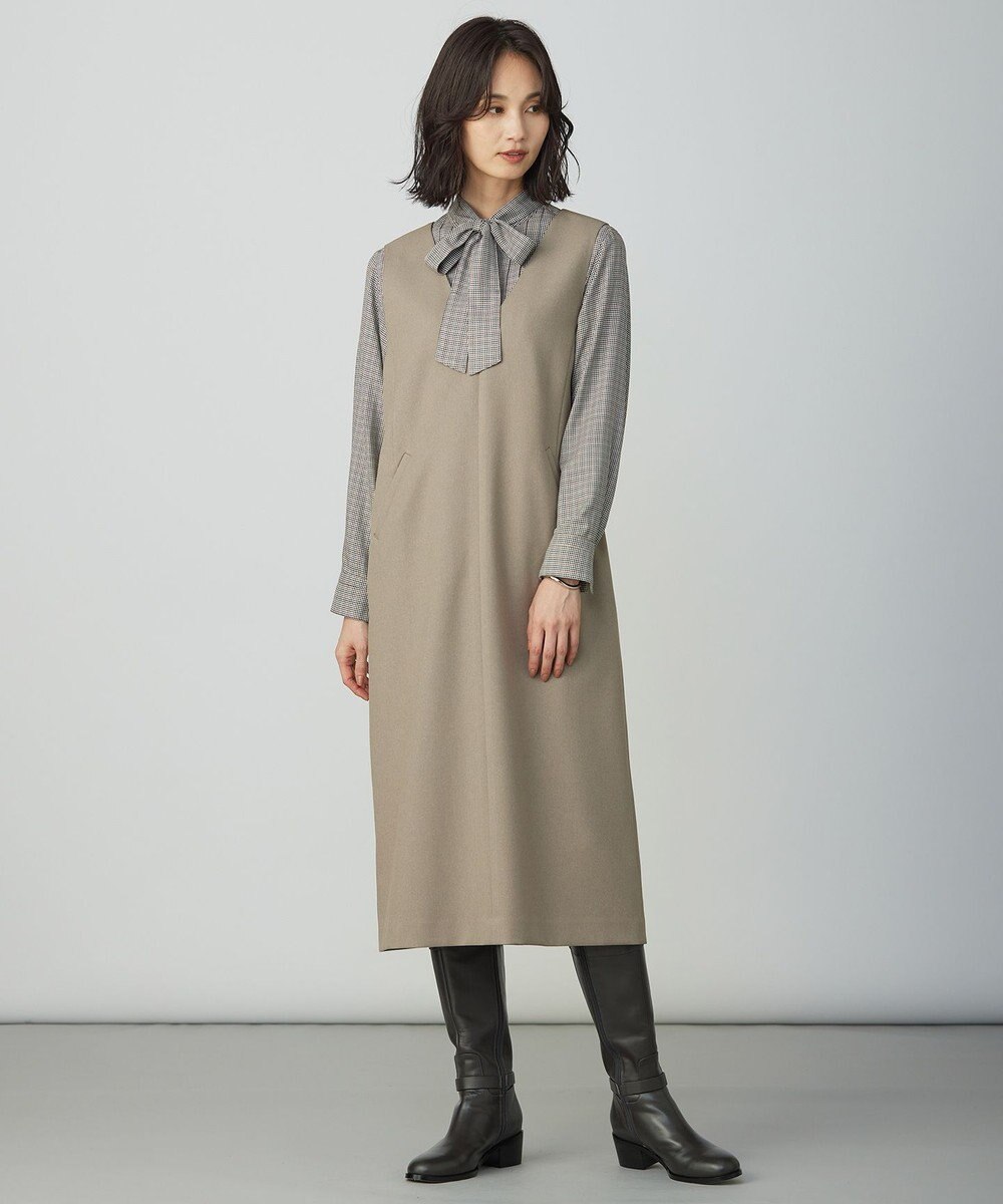 J.PRESS LADIES L ツムギートflannel ジャンパースカート 