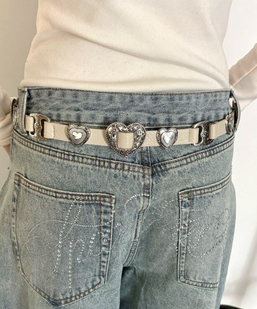 WEGO Lハートコンチョデザインベルト 