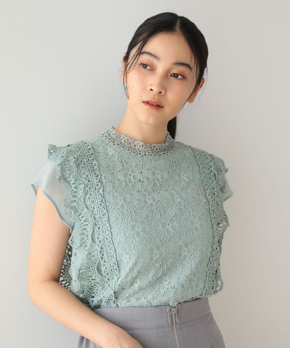 Green Parks ・Ｐｅｔｉｔ　Ｆｌｅｕｒ　フレンチレーシーブラウス 