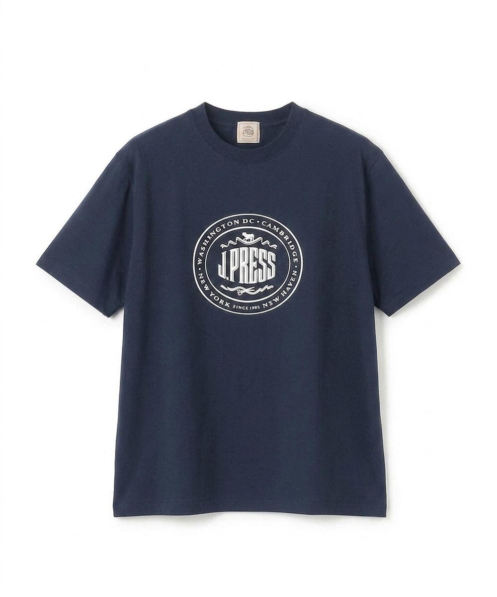 J.PRESS MEN 新色追加【着回し抜群】オーバルロゴ Tシャツ 