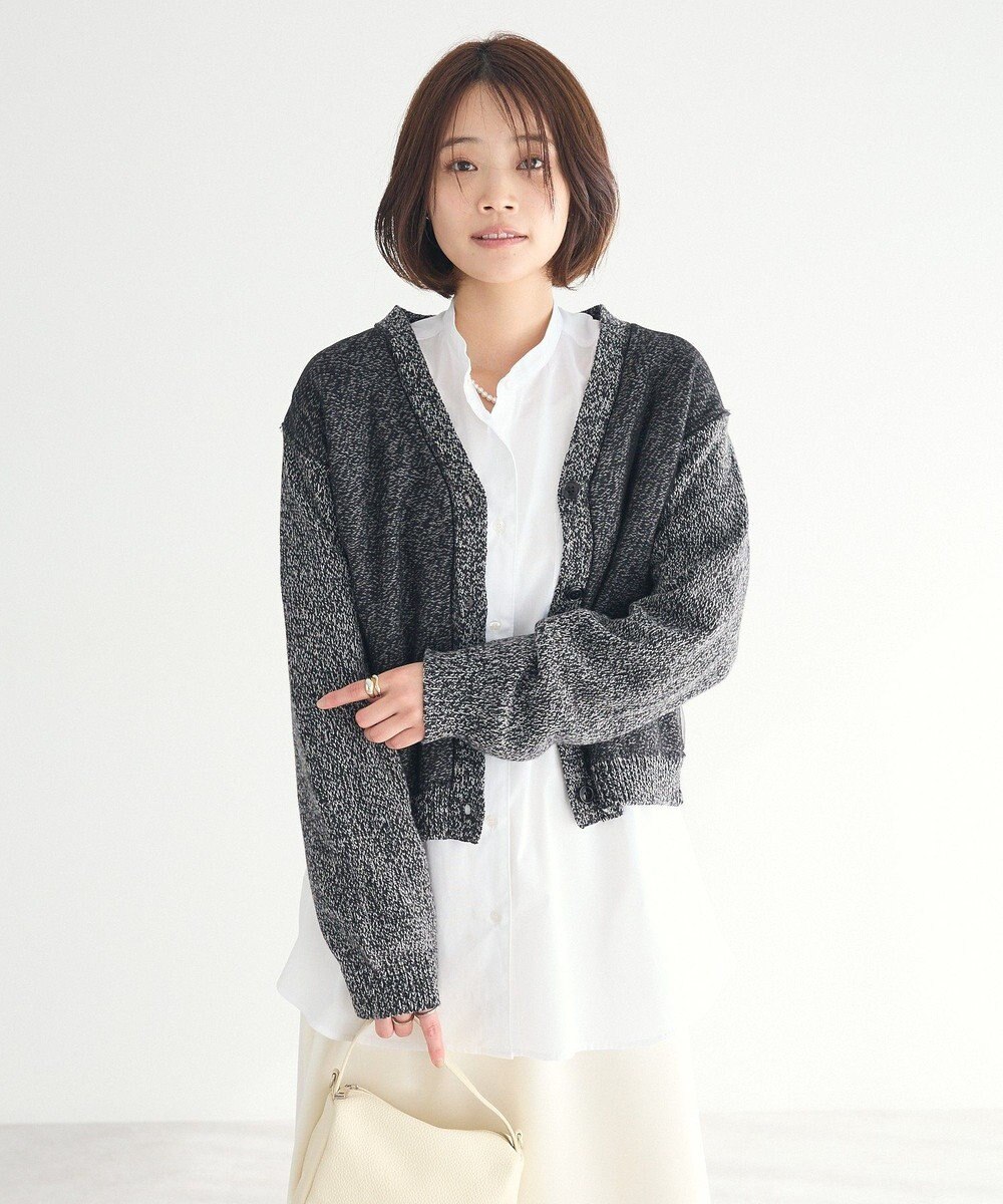 CRAFT STANDARD BOUTIQUE チュールドッキングニットカーディガン 