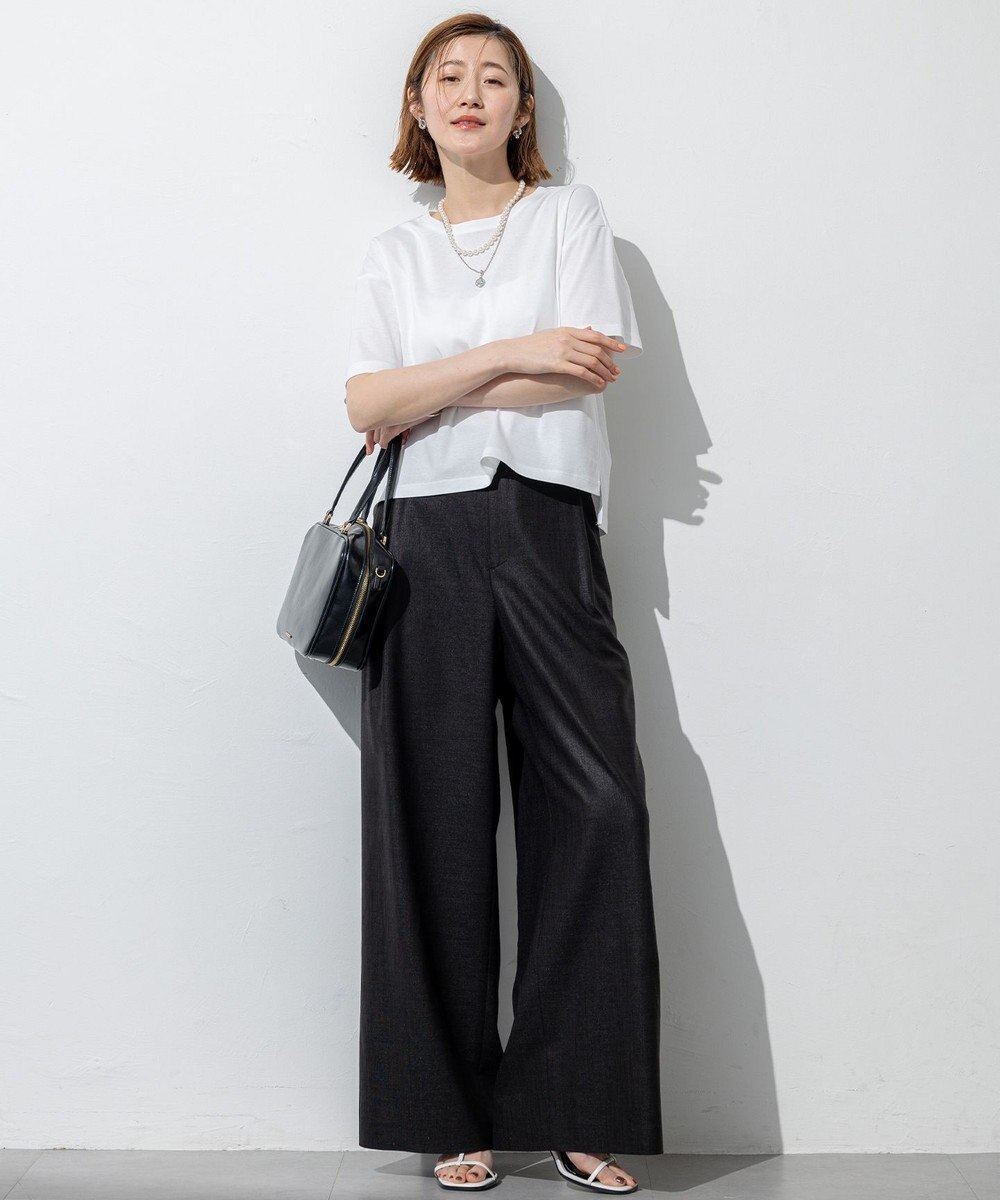 23区 【速乾性/汗じみ防止】半袖 クロップド IT Tシャツ 