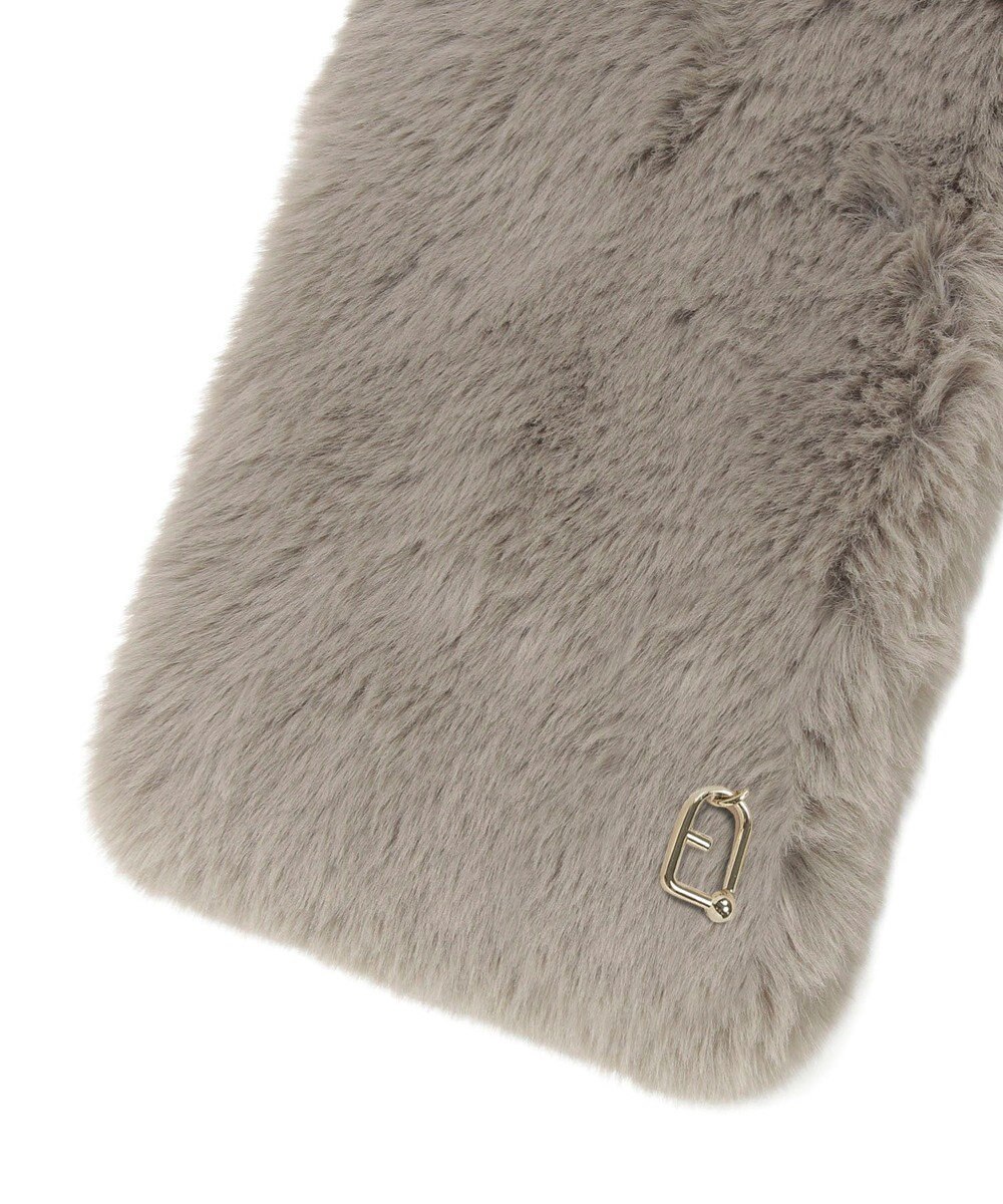 MOONBAT FURLA（フルラ）ビッグ差し込みファーティペット  アーチロゴ フェイクファー 