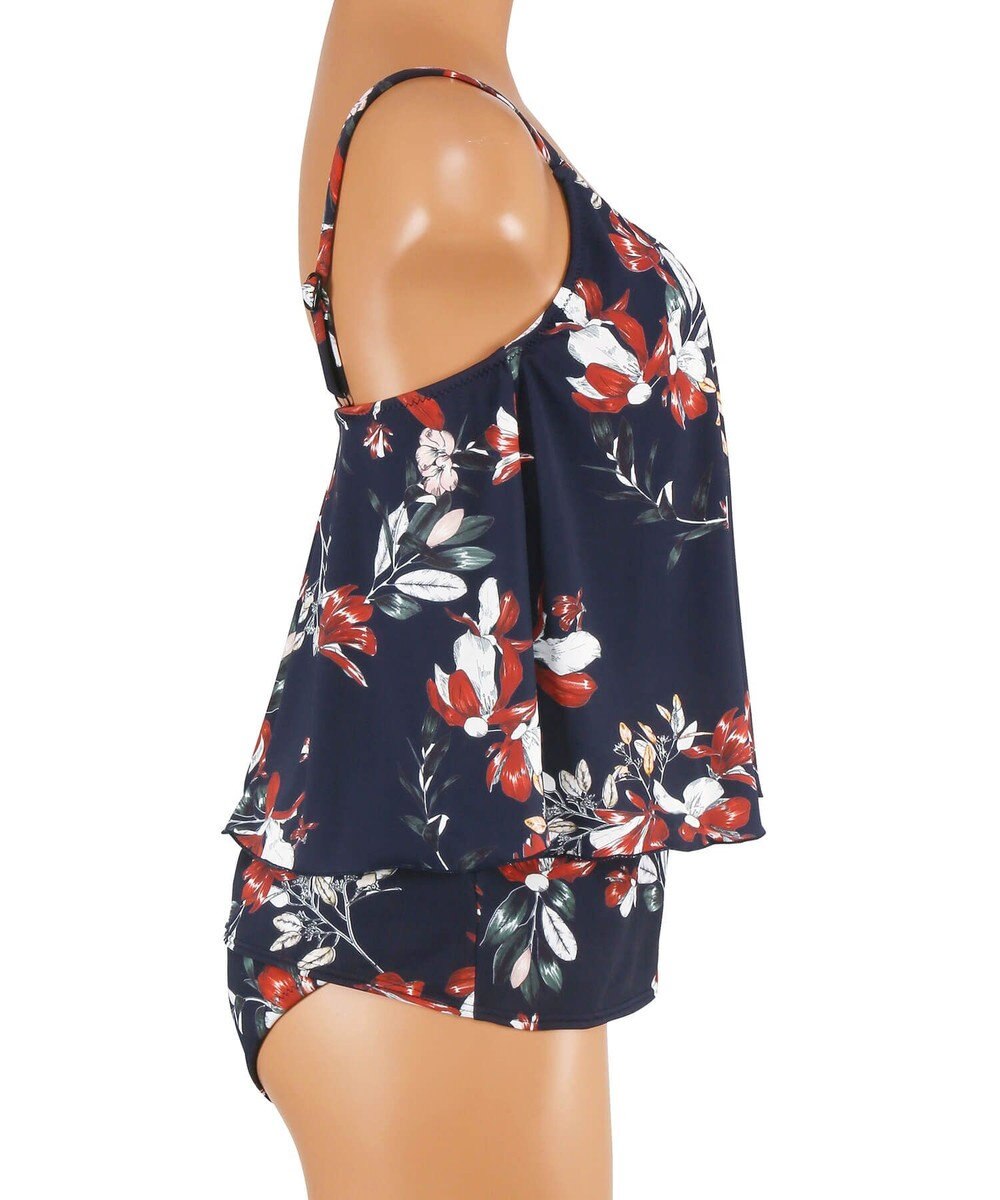 San-ai Resort（三愛水着楽園） 【SALE】ロングパンツセット水着　13L【Coral veil（コーラルヴェール）】 