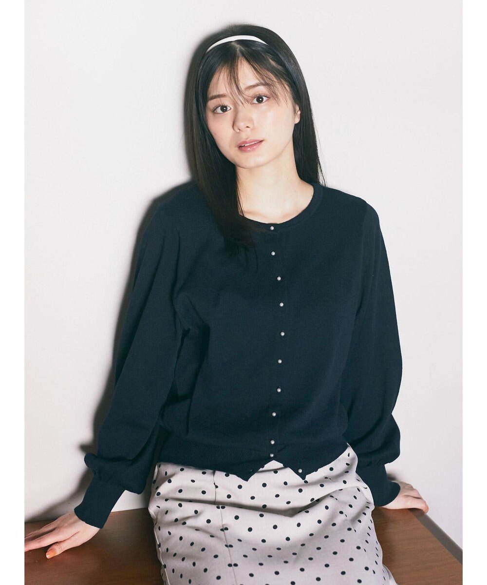 earth music&ecology 前後２ＷＡＹちびパールボタンカーディガン 