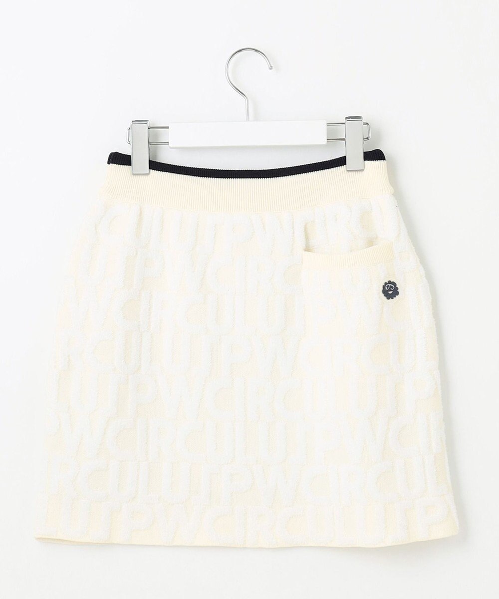 PW CIRCULUS 【WOMEN】【防風/蓄熱】総ロゴ ニット スカート 