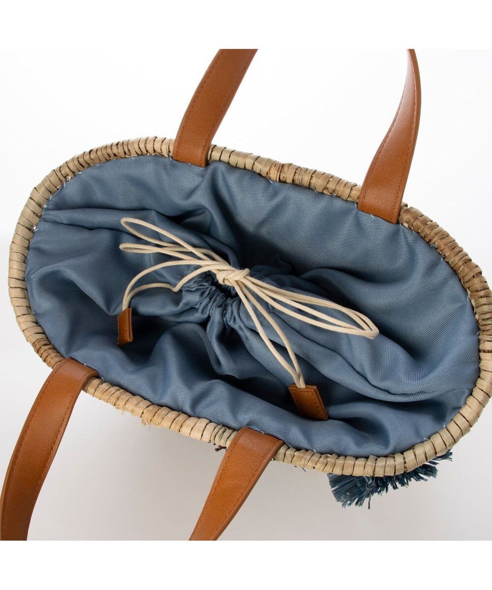 UNBILLION カシュカシュ cachecache / ラフィアフラワー付カゴバッグ 