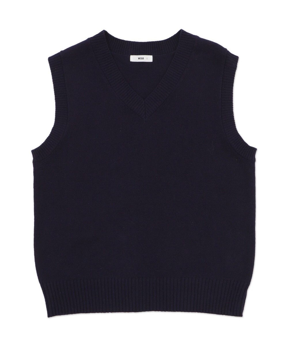 WEGO 【SCHOOLITEM】無地ニットベスト 