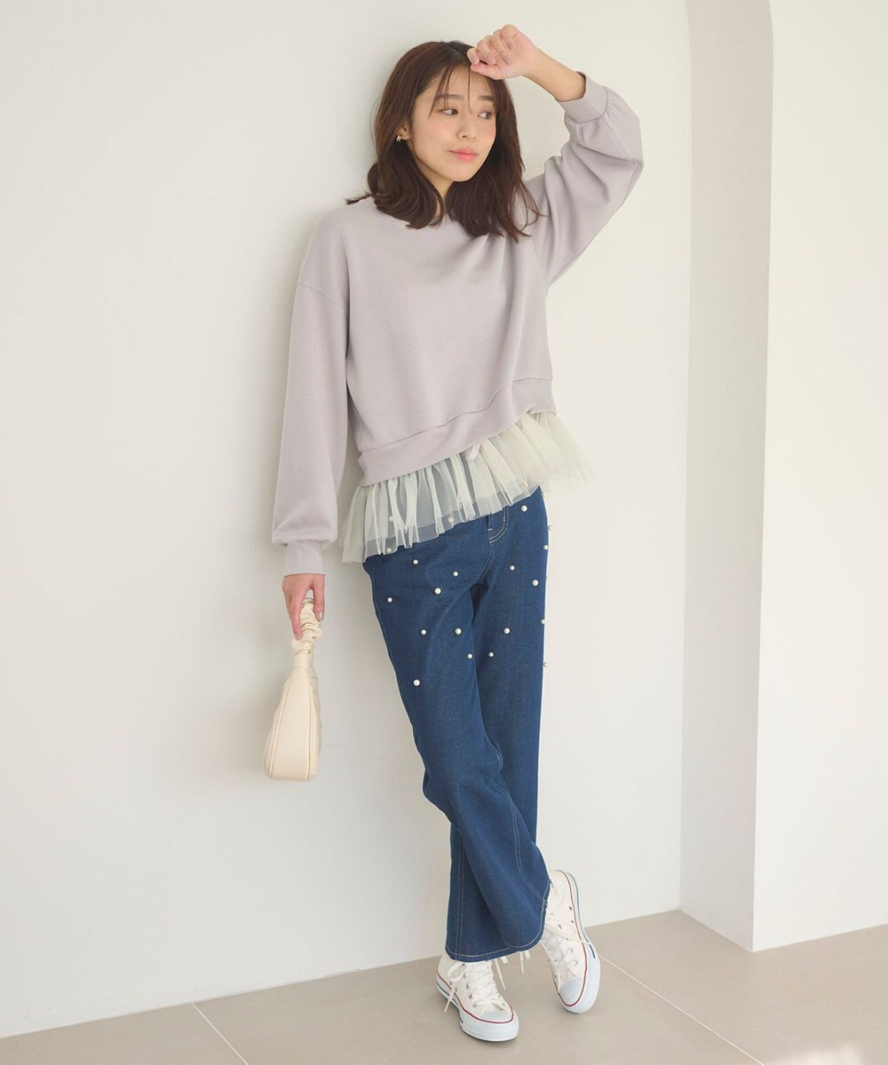 Feroux チュールコンビダンボール プルオーバー 