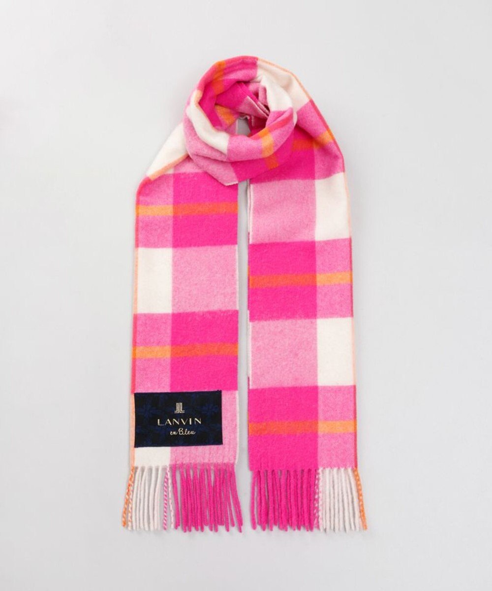 AURORA 【 LANVIN en Bleu （ランバン オン ブルー）】ウールチェックマフラー 