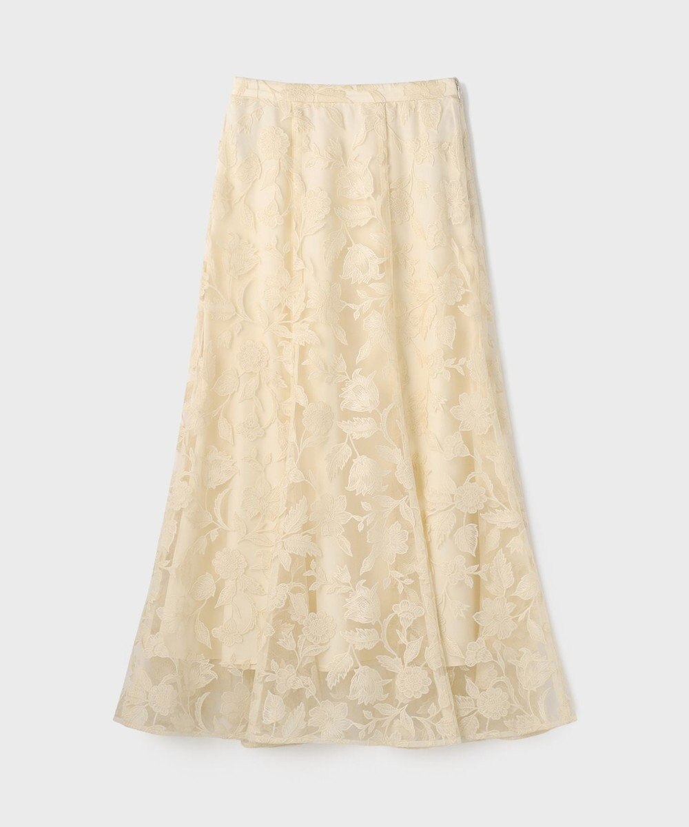 GRACE CONTINENTAL エンブロイダリーフレアスカート 