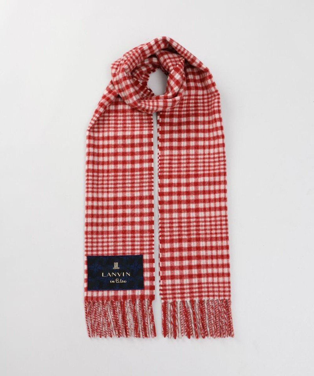 AURORA 【 LANVIN en Bleu （ランバン オン ブルー）】ウールチェックマフラー 