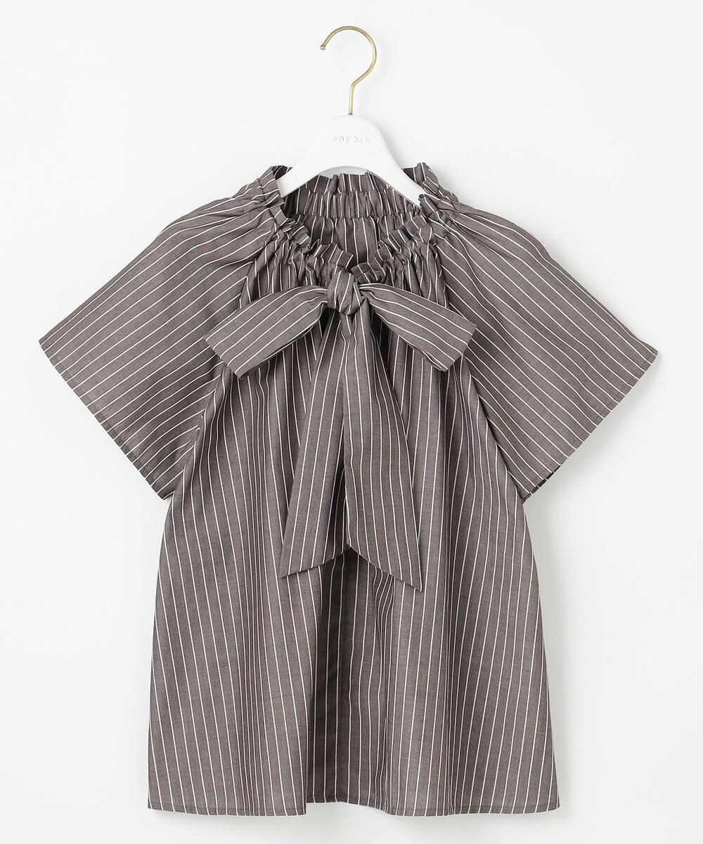 ANY SIS 【洗える】ギャザーネック ブラウス 