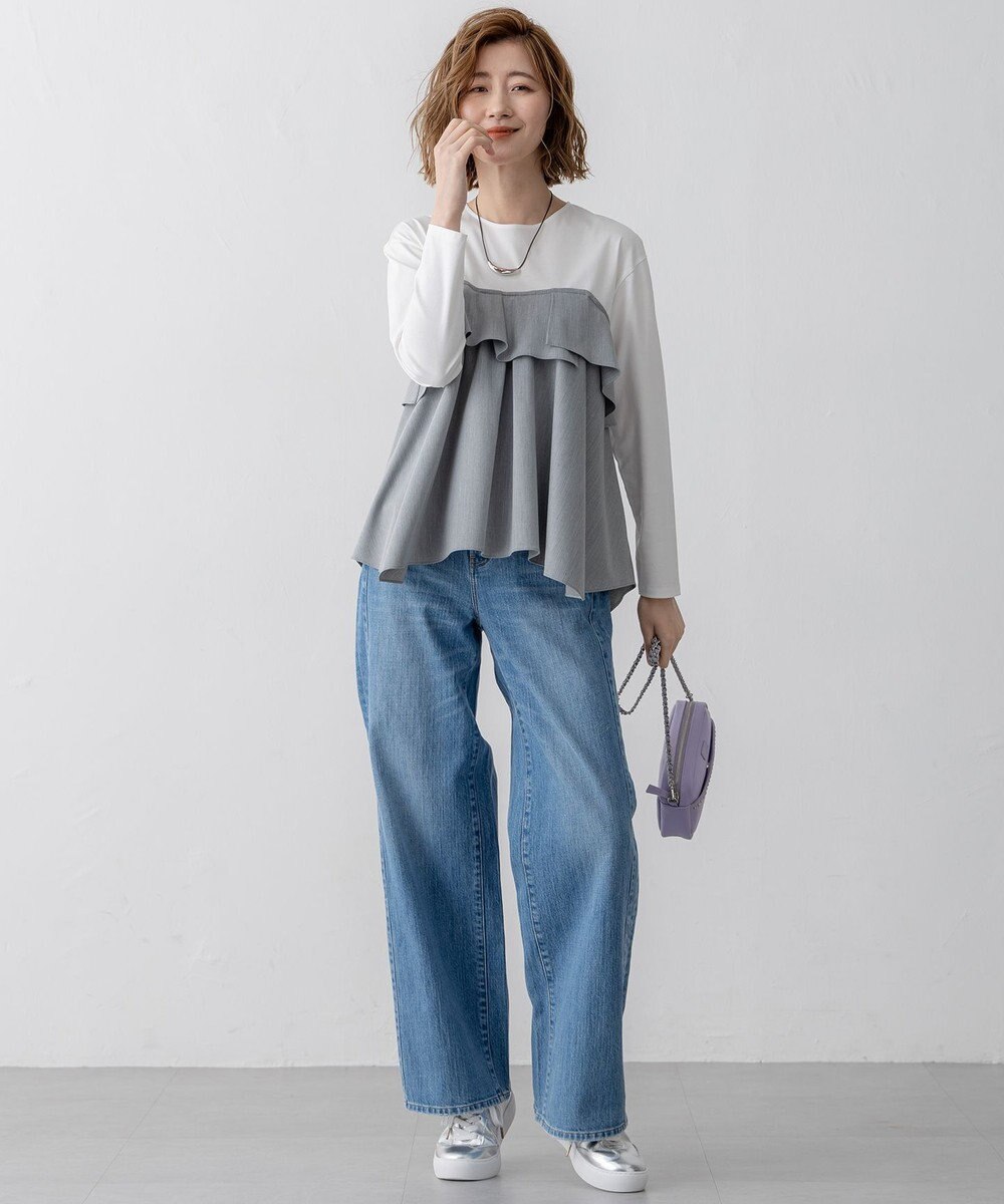 23区 S 【洗える】ライトクロスビスチェコンビ ジャージー カットソー 