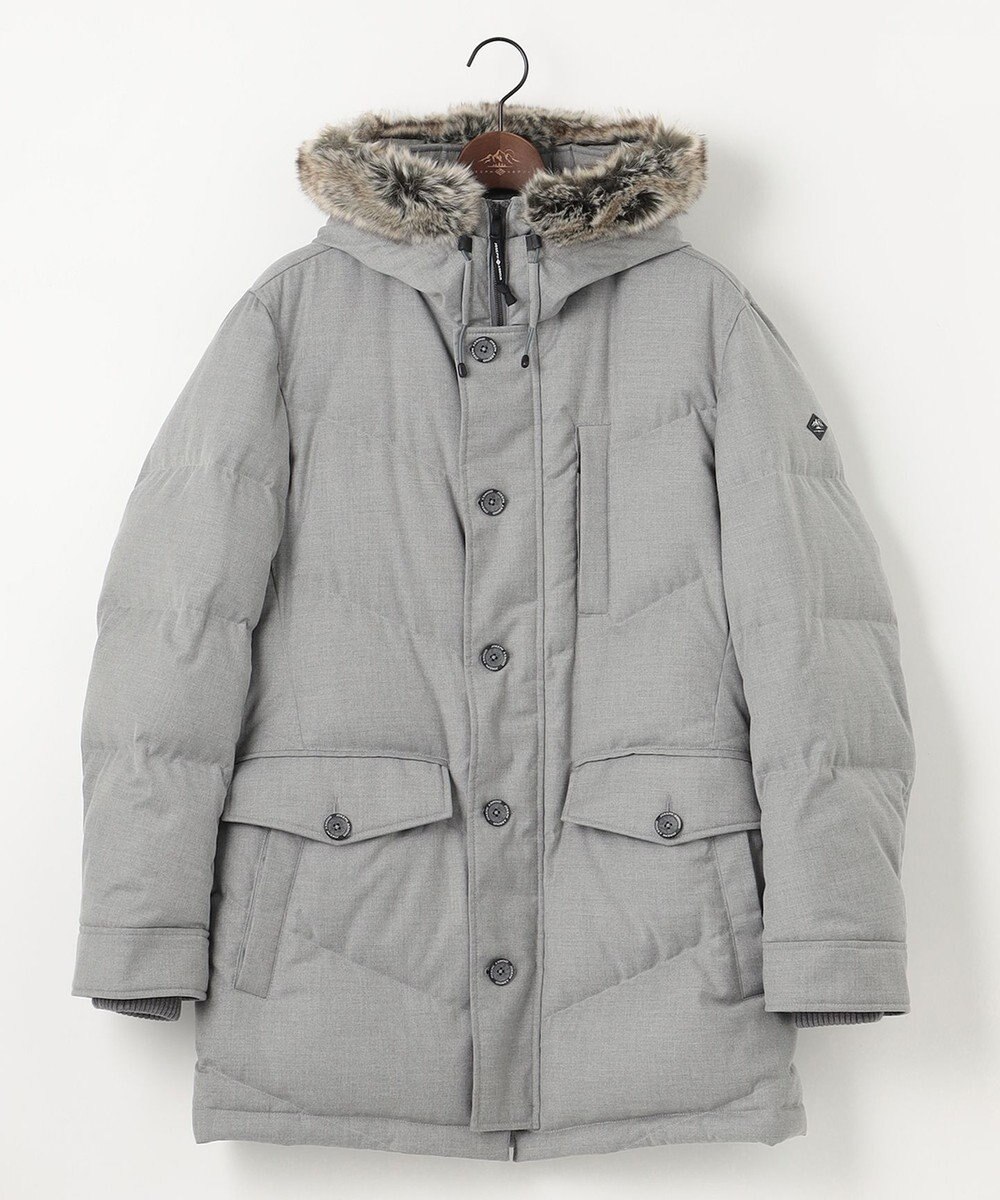 JOSEPH ABBOUD MOUNTAIN 【ECOファー/9ポケット/ホワイトグース/ユニセックス】ウールライクアウトドア ダウンコート 