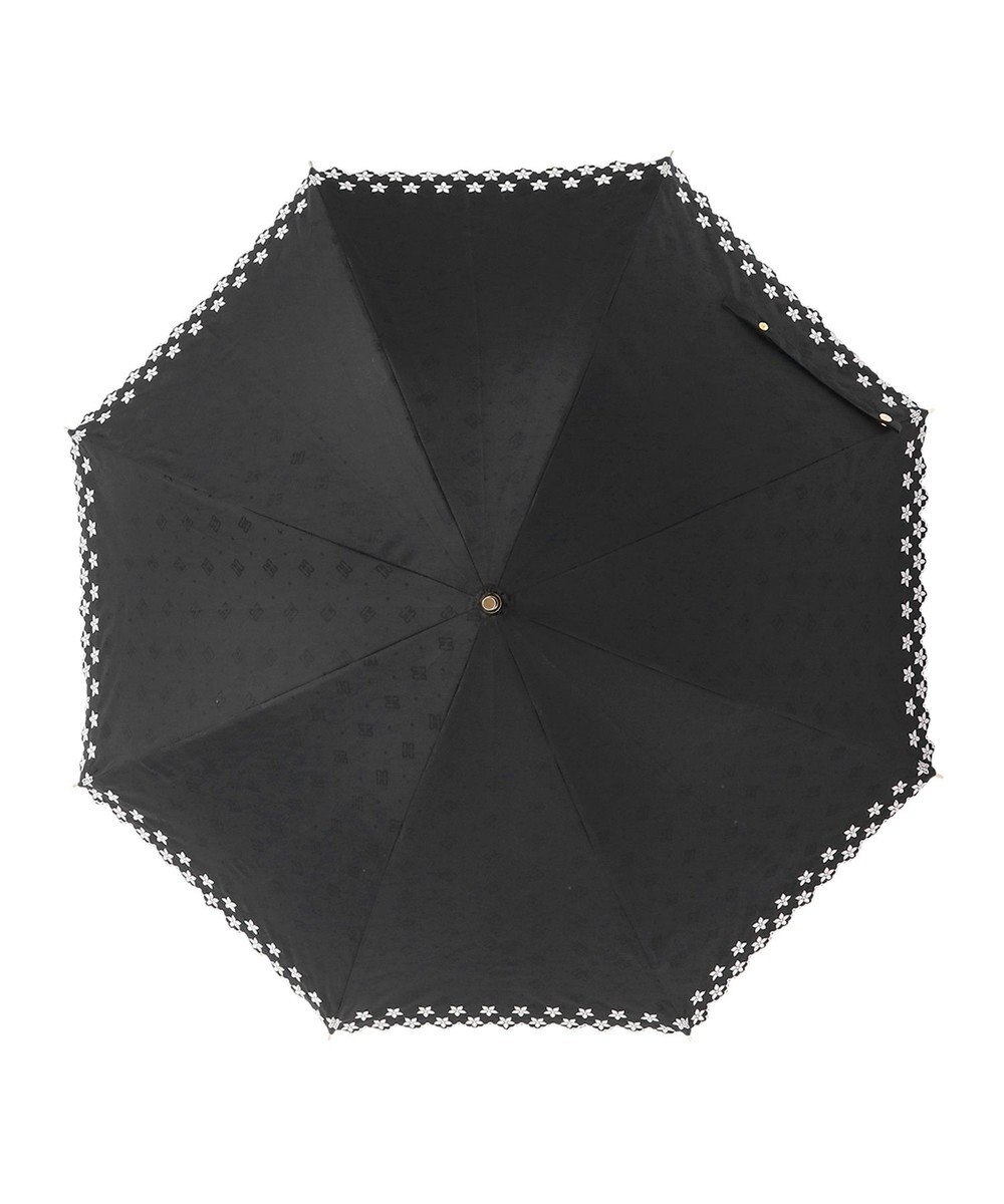 MOONBAT DAKS 晴雨兼用日傘 長傘 ドット ジャカード ボーラ刺繍 