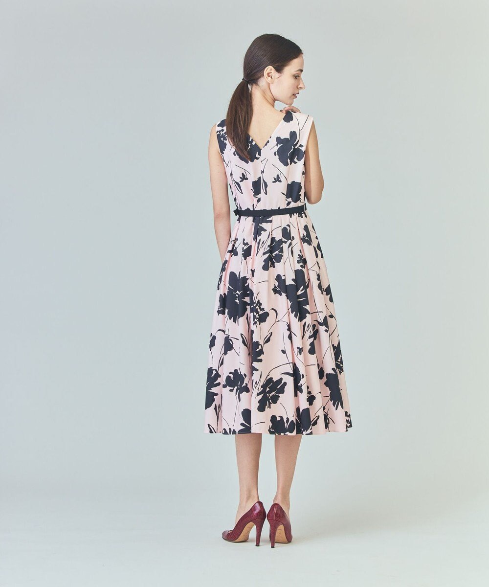 GRACE CONTINENTAL バイカラーボタニカルドレス 