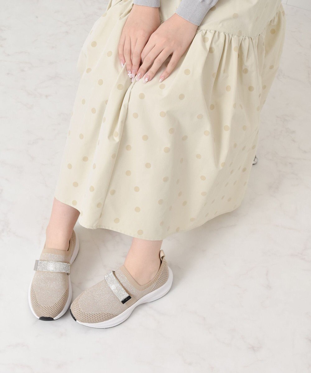 Bridget Birkin 【Bridget Birkin】ベルトストーンニットスニーカー 