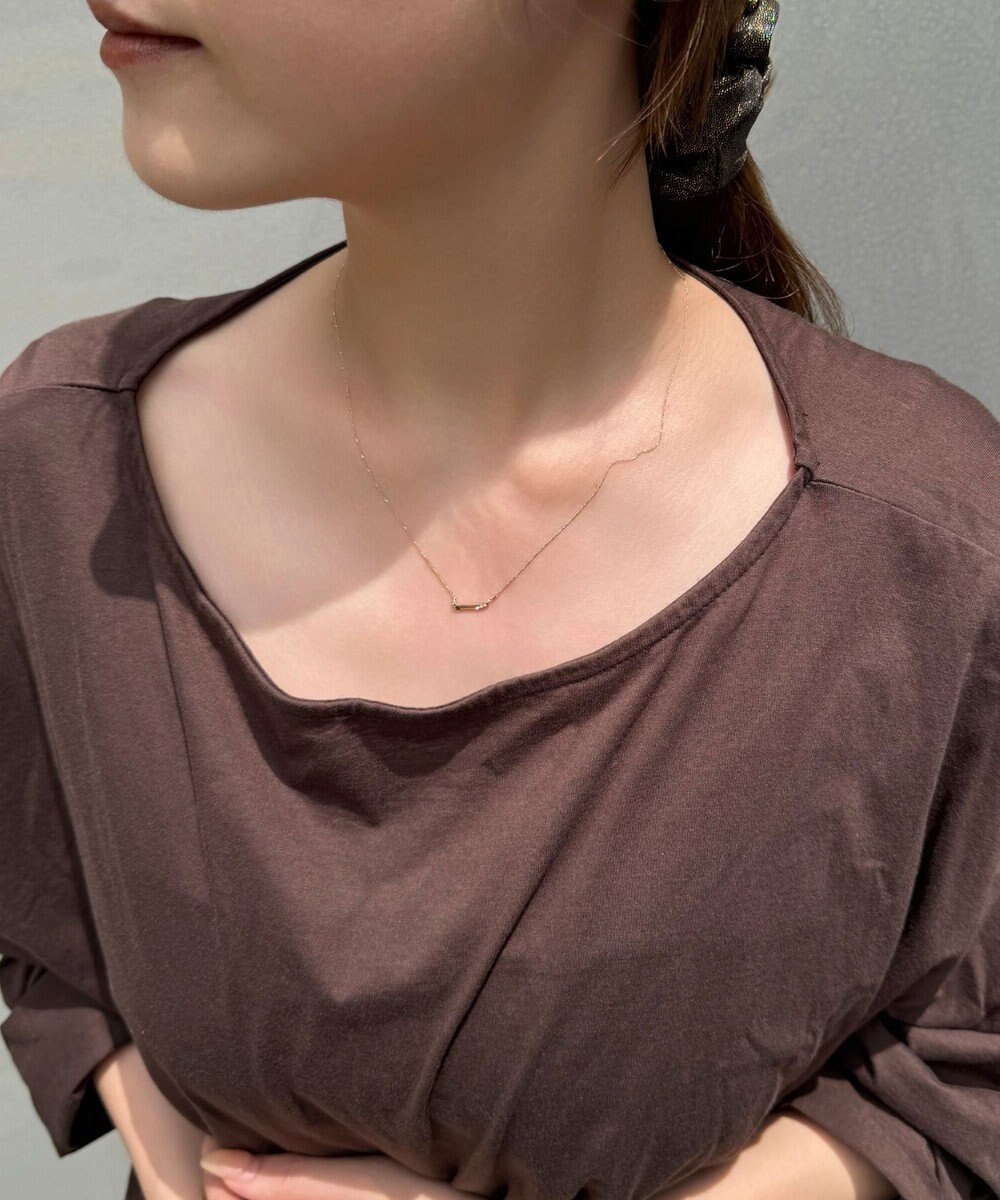 Phoebe <新色>【金属アレルギー対応】ストレートバービジューネックレス　シャンパンゴールド 
