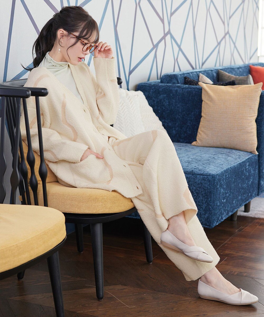 Tiaclasse ふわもちニュアンス配色ニットカーディガン 