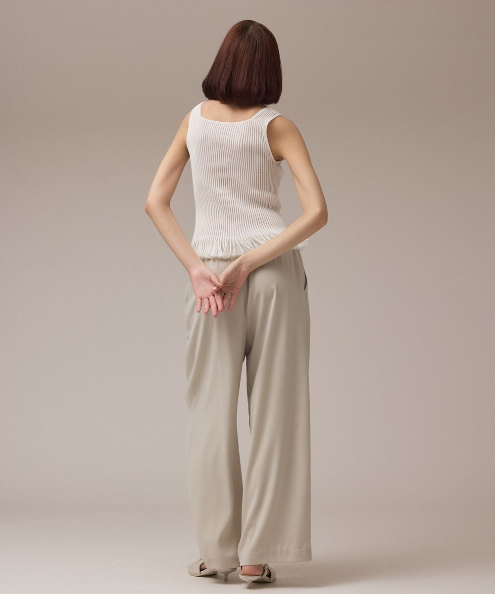 GRACE CONTINENTAL シアーフリルニットトップ 