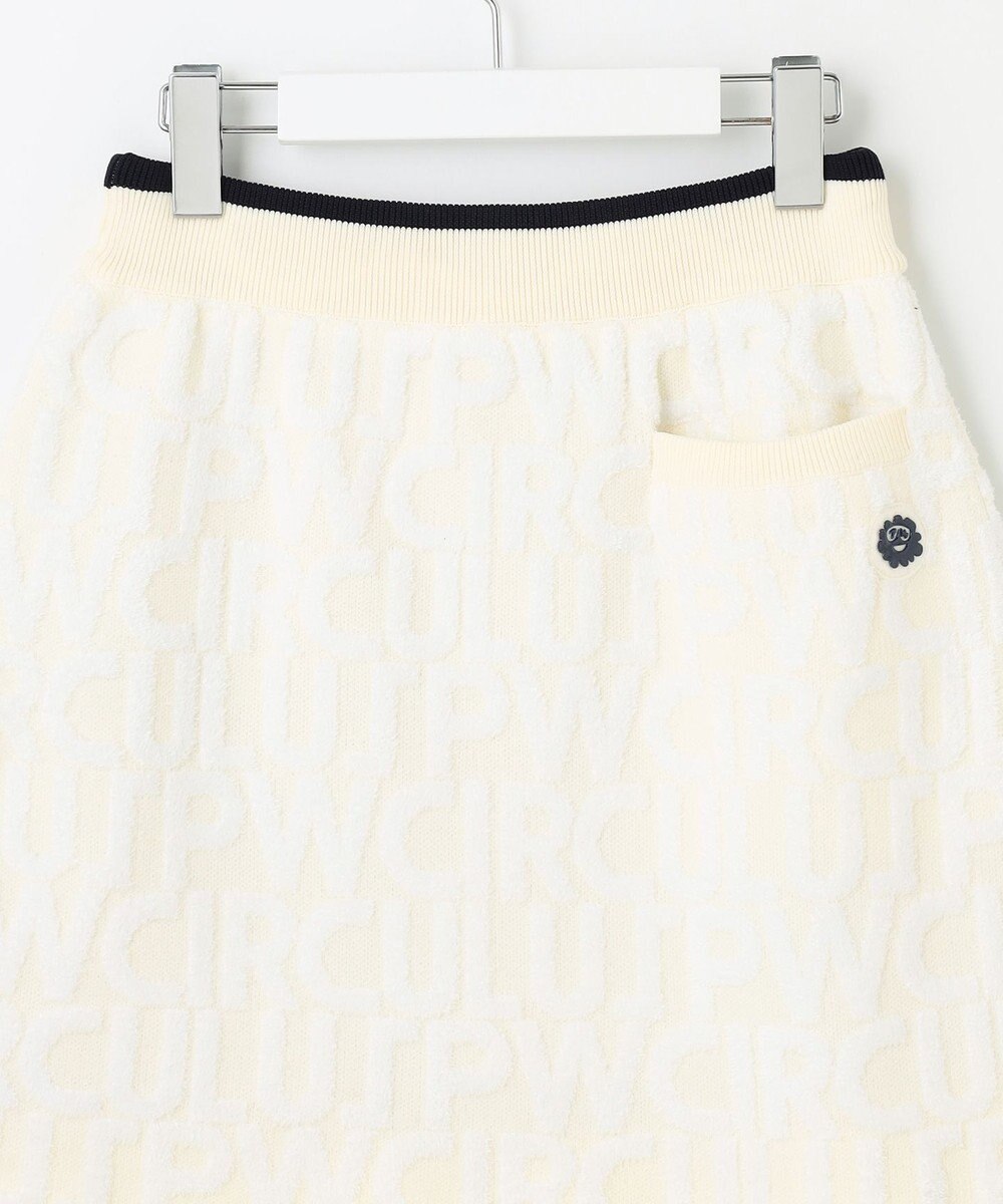 PW CIRCULUS 【WOMEN】【防風/蓄熱】総ロゴ ニット スカート 