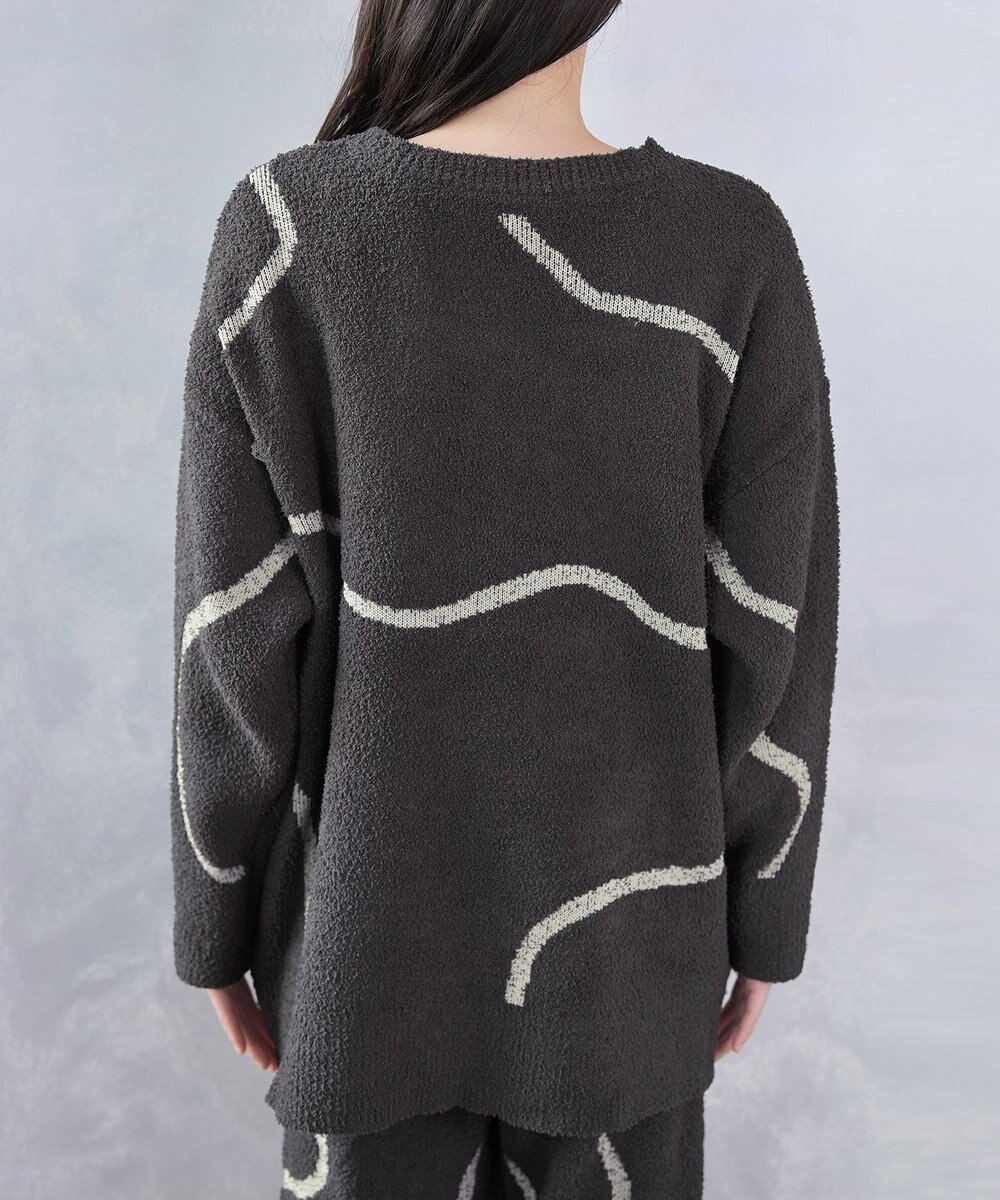 Tiaclasse ふわもちニュアンス配色ニットカーディガン 