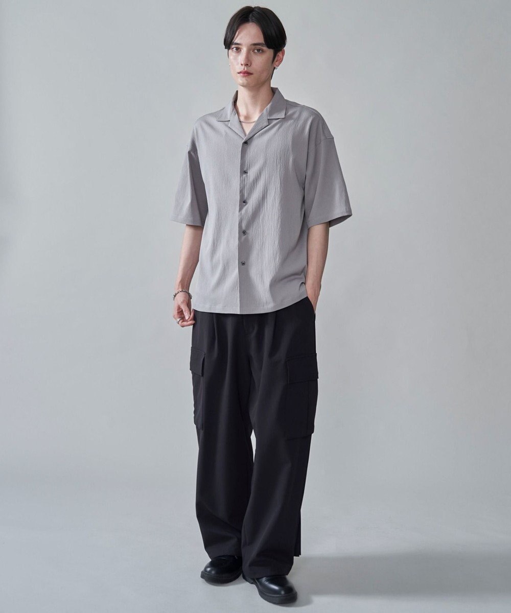 WEGO クレープオープンカラーシャツ（SS） 