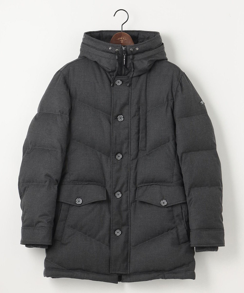 JOSEPH ABBOUD MOUNTAIN 【ECOファー/9ポケット/ホワイトグース/ユニセックス】ウールライクアウトドア ダウンコート 