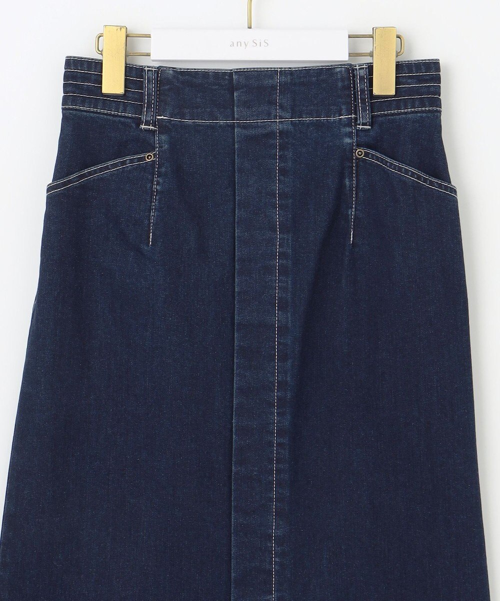ANY SIS S 【洗える】ストレッチライトデニム スカート 