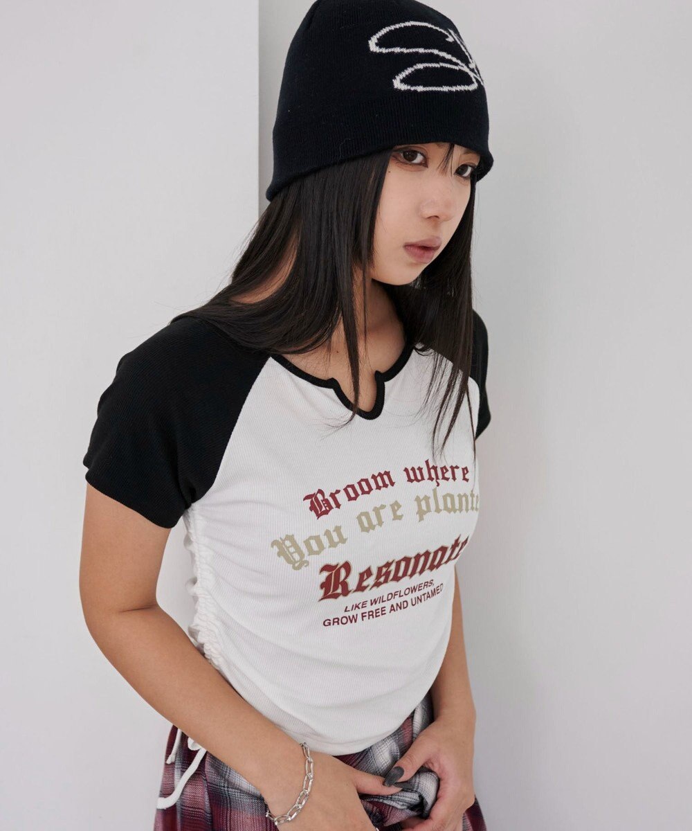 WEGO キーネックサイドレースアップちびT 